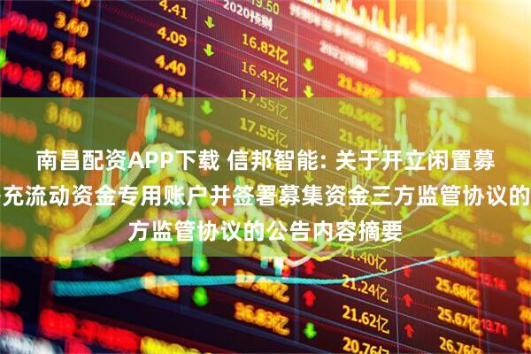 南昌配资APP下载 信邦智能: 关于开立闲置募集资金暂时补充流动资金专用账户并签署募集资金三方监管协议的公告内容摘要