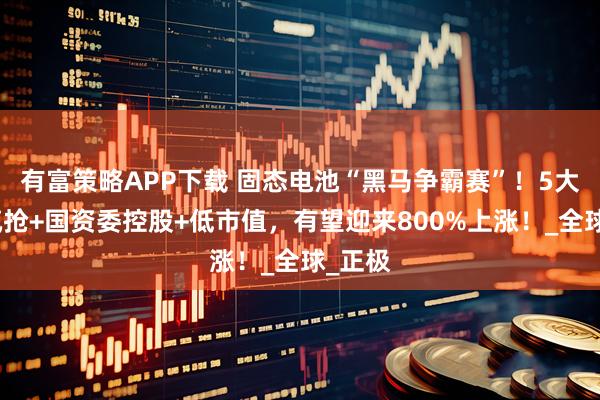 有富策略APP下载 固态电池“黑马争霸赛”！5大外资疯抢+国资委控股+低市值，有望迎来800%上涨！_全球_正极